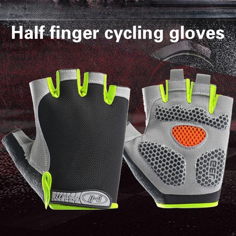 Hot Half Finger Cycling Gloves - Fingerless Glove Knit ulasan dan harga