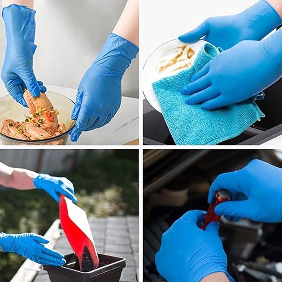 100pcs Heavy Duty Nitrile Disp - Nitrile Mechanic Glove ulasan dan harga