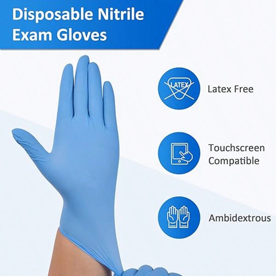 100pcs Heavy Duty Nitrile Disp - Nitrile Mechanic Glove ulasan dan harga