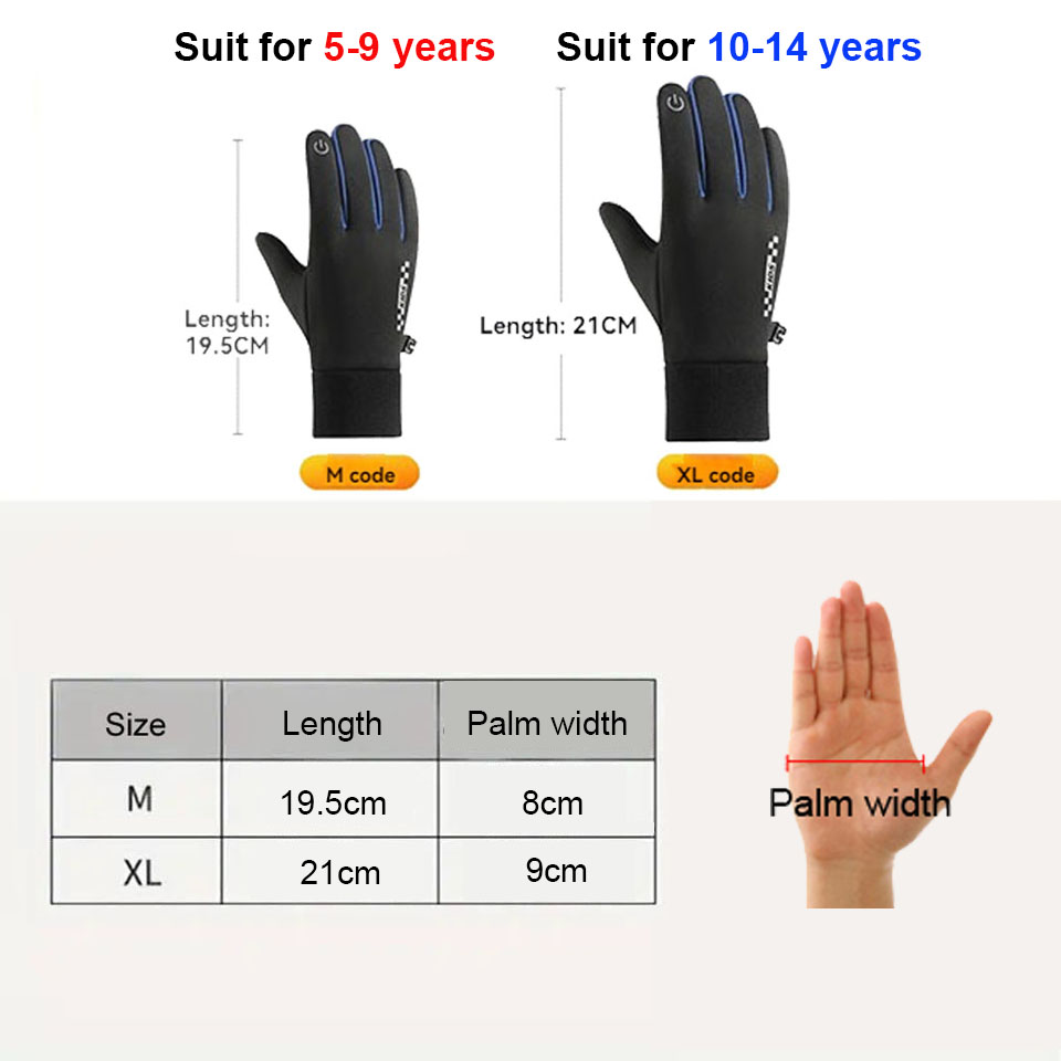 GTUBIKE Children's Gloves Touc - Ski Glove Waterproof ulasan dan harga