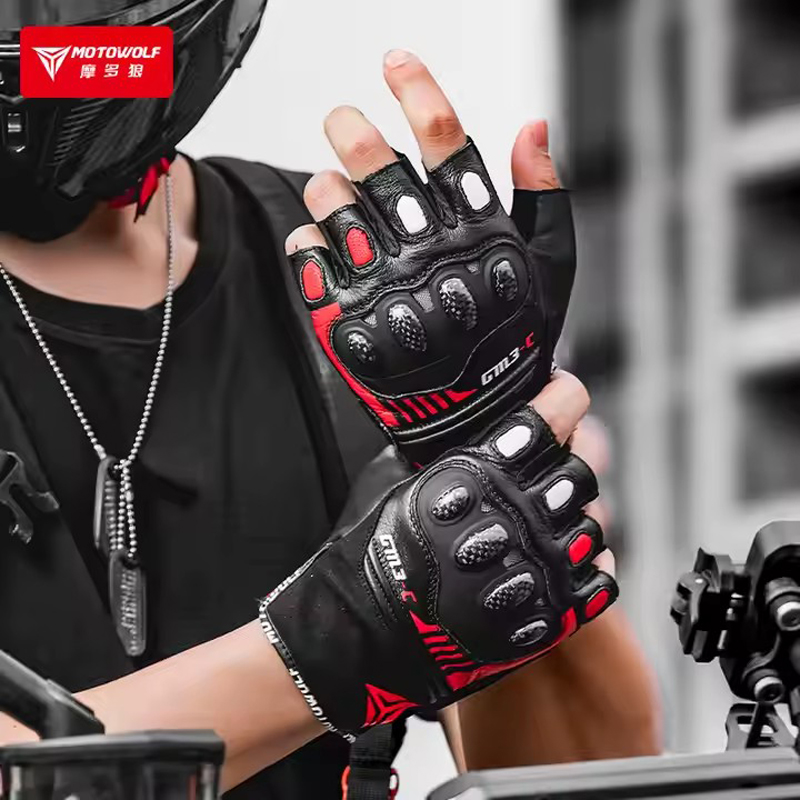 Half Finger Motorcycle Gloves  - Motorcycle Glove Knuckle ulasan dan harga